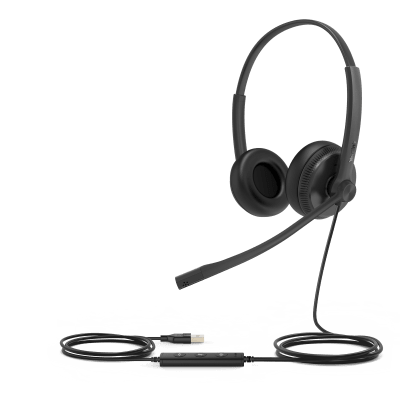 Diadema Alámbrica UH34 Dual de Yealink USB Compatible con Teléfonos IP y Computadoras. | UH34-DUAL-UC