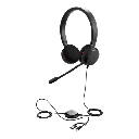 Jabra Evolve 20 DUO con Conexión USB C/A, Micrófono con Cancelación de Ruido de Ultima Generación, Configuración Plug and Play (4999-823-169) | EVOLVE20-DUO-MS-USB-C/A