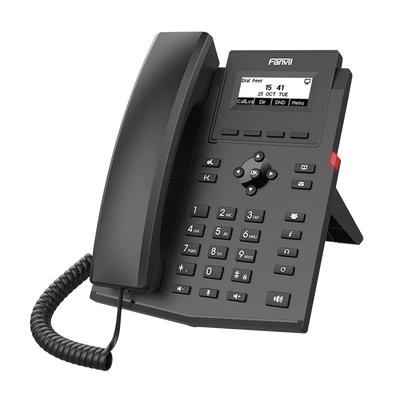 Teléfono IP WiFi empresarial para 2 líneas SIP con pantalla LCD, Códec Opus, conferencia de 6 vías. | X301W