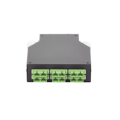 Distribuidor de Fibra Óptica para Riel Din, 6 Acopladores SC/APC Duplex Monomodo con Charola de Empalme | LP-RDSCASM