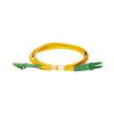 Jumper de Fibra Óptica Monomodo 9/125 LC/APC-LC/APC Duplex PVC, 2.0 mm, Amarillo, 2 Metros (6.56 Pies) | LP-SM2-LCA-LCA-S2