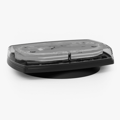 Mini torreta de 48 LED 10" Ámbar/Claro, Lente Transparente, Imán y Encendedor de Vehículo | 5540CAC-VM