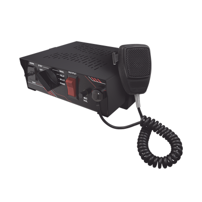 Sirena Vehicular de 100W de Potencia, Con Switch Giratorio de 6 posiciones y Micrófono Integrado de Uso Rudo | SP101