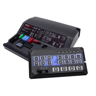 Sirena Vehicular de 200W de Potencia, Programable, Con Controlador de Panel Deslizante de 19 botones, indicador de flecha de tráfico de 6 LED, 12 Salidas Auxiliares | SP204RV2