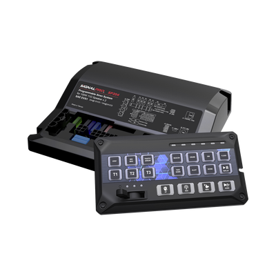 Sirena Vehicular de 200W de Potencia, Con Controlador de Panel Deslizante de 19 botones, indicador de flecha de tráfico de 6 LED, 12 Salidas Auxiliares | SP204R