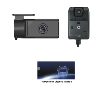 KIT Dashcam con sistema de control ADAS (asistencia de manejo) y Camara de cabina (CI03) / Multiples alarmas /Comunicación dos vías / ideal para flotas vehiculares / Facil instalacio / Incluye licencia vitalicia plataforma TrackSolidPro | JC261CI03V