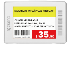 [ZKC18B] Etiqueta Electrónica de Estantería ESL 1.8 Pulgadas / Pantalla EPD a Color 224x168 píxeles / 4 Colores (Negro, Blanco, Rojo, Amarillo) / Batería 5 Años / Bluetooth LE 5.1 / Gestión en la Nube / NFC / CE ROHS FCC | ZKC18B