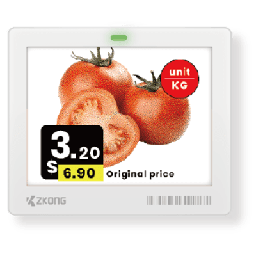 [ZKC42B] Etiqueta Electrónica de Estante ESL 4.2 Pulgadas / Pantalla EPD Matriz de Puntos 400x300 píxeles / 4 Colores (Negro, Blanco, Rojo, Amarillo) / BLE 5.1 con Encriptación AES-128 / Batería 5 Años / NFC Opcional / Cloud Mana | ZKC42B