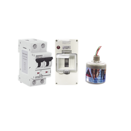 [PL63ACD] Kit de Centro de Carga Para Corriente Directa, Breaker de hasta  800 Vcc de 63 A con Supresor de Descargas Atmosféricas. | PL63ACD