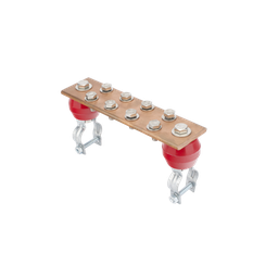 [LP-BU-TZ] Barra Unión Torre 1000A / Cobre 100% / Compatible STZ30-45 / Aisladores Rojos / EIA-TIA-BICSI / TMGB-TGB | LP-BU-TZ