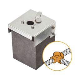 [AT-W20/W20/TH] Molde de grafito horizontal unión en T horizontal de cable 2/0 AWG (pasante) con cable 2/0 AWG (terminal). | AT-W20/W20/TH