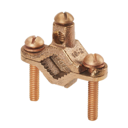 [GPC2-1D-C] Abrazadera de Bronce para Tierra Física para Conductor 2 AWG, 1 Pieza | GPC2-1D-C