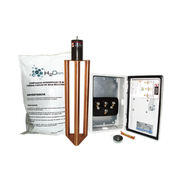 [TG-400K] Electrodo de puesta a tierra de 400 A con  Filtro y Compuesto H2Ohm. | TG-400K
