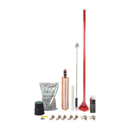 [KIT-MASTER-01-V2] Kit Pararrayo con Punta en Aluminio con Accesorios para Protección de Diámetro de 160 m. | KIT-MASTER-01-V2