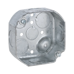 [HUB-126] Caja Octagonal de 4" / Profundidad 1 1/2" / 6 Entradas de 3/4", 2 Entradas de 1/2" / Troquelada. | HUB-126