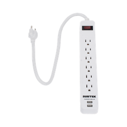 [SYS-136204] Multicontacto con 6 contactos aterrizados y 2 puertos usb. | SYS-136204