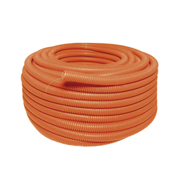 [SYS-136852] Manguera Poliducto Corrugado Flexible Naranja Reforzado de 1/2" x 100 m Para Instalaciones Eléctricas  /Polietileno Alta Densidad HDPE/ Con guía /Resistente a Intemperie. | SYS-136852