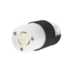 [HUB-HBL-4729C] Conector Industrial con Bloqueo de Media Vuelta / 15 A 125 V CA / 2 Polos 3 Hilos / Color Blanco y Negro / Nema L5-15R. | HUB-HBL-4729C
