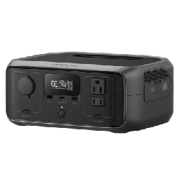 [EFR3] EcoFlow River 3 | Estación de Energía Portátil 245Wh Litio LFP / 2 AC 300 W (Max. 550W) / 1 USB-C 100W / 2 USB -A 12W / Cargador de Coche 8A a 12 o 24V / Conectividad WiFi y Bluetooth (App) / Carga Solar 110W Max. | EFR3