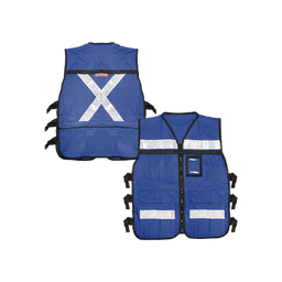 [SYS-USC-H42] Chaleco Reflejante con 6 Bolsas Externas / 6 Broches ajustables / Talla Grande. | SYS-USC-H42