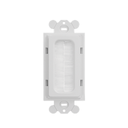 [CFGBWH] Placa de Pared Pasacables Tipo Cepillo, Estándar GFCI, Material ABS, Color Blanco | CFGBWH