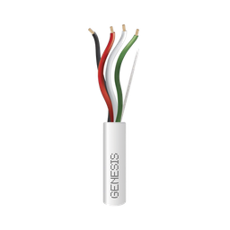 [2115-1101/1000] Bobina de 305 Metros (1000 Pies) / Cable de Cobre / 4 x 18 AWG / Riser / Color Blanco / Para Aplicaciones de Alarmas de Intrusión/Control de Acceso/ Automatización / Interfonos y Tv Porteros | 2115-1101/1000