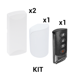 [KIT-RF-SFIRE-DSC-2] KIT Básico Sensores Inalámbricos - Incluye 2 Contactos Magnéticos, 1 PIR y 1 Llavero - Compatibles con Paneles DSC 433 MHz | KIT-RF-SFIRE-DSC-2