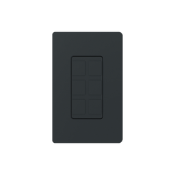 [SC6PFMN] Placa de 6 puertos, color negro night. | SC6PFMN