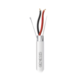[2202-1101] Bobina de 305 Metros (1000 Pies) de Cable 2 x 22 AWG BLINDADO / RISER / Color Blanco / Para Aplicaciones de Audio, Seguridad y Control | 2202-1101
