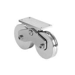 [1151-5641-001] Rueda Doble de 12 cm / Capacidad Para Puertas de hasta 1200 kg / Canal Tipo "U" | 1151-5641-001