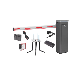 [KIT-XBF-3L-LED] Kit COMPLETO Barrera Izquierda XBF Con Corona LED / Brazo Iluminado de 3M / Incluye Sensor de Masa, Transformador, Lazo Magnético, Ancla, Fotoceldas y 2 Controles Inalámbricos | KIT-XBF-3L-LED