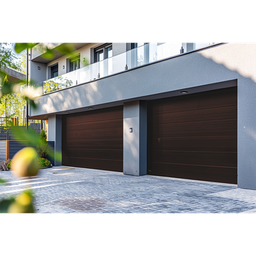 [GARAGE-167B] Puerta de Garage D / Alta calidad / 16x7 pies / 1 3/4" Aislante Termico / Estilo Americana / Imitacion Madera / BLACK WALNUT . | GARAGE-167B