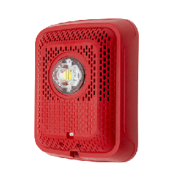 [SPSRLED] Bocina con Lámpara Estroboscópica, Montaje en Pared, Color Rojo, Nuevo Diseño Moderno y Elegante y Menor Consumo de Corriente | SPSRLED