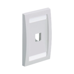[CFPE1WHY] Placa de Pared Vertical Ejecutiva, Salida Para 1 Puerto Mini-Com, Con Espacios Para Etiquetas, Color Blanco | CFPE1WHY