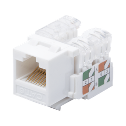 [LP-KJ-601-WH] Módulo Jack Keystone Cat6 con Terminación 110 (Punchdown) para Faceplate - Color Blanco | LP-KJ-601-WH