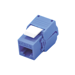 [LP-KJ-610-TTBU] Módulo Jack Keystone Cat6 (Toolless), con Terminación en Ángulo 180 Grados Color Azul, Compatible con Faceplate y Patchpanel Linkedpro | LP-KJ-610-TTBU