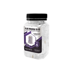 [TC6S-100] Bote con 100 Piezas de Plug Modular RJ45 Cat6 Blindado, Chapado de Oro a 30 Micras para Durabilidad Extrema SIN PIN de Tierra | TC6S-100