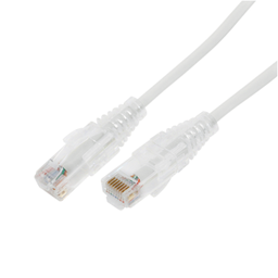 [LP-UT6A-100-WH28] Cable de Parcheo Slim UTP Cat6A - 1 Metro (3.28 Pies) Blanco, Diámetro Reducido (28 AWG) | LP-UT6A-100-WH28