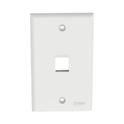 [NK1FNWH] Placa de Pared Vertical, Salida Para 1 Puerto Keystone, Color Blanco | NK1FNWH