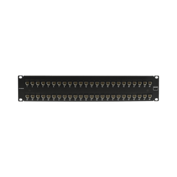 [UP5-F2-48L-RS] Patch Panel Ultramax. UTP, Precargado con Jacks Cat5e, 48 Puertos, Plano, 2U | UP5-F2-48L-RS