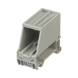 [CADIN1IG] Adaptador de 1 Puerto, Para Conectores Tipo Mini-Com, Montaje en Riel Din Estándar de 35 mm (1.38 pulgadas), Color Gris Internacional | CADIN1IG