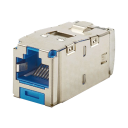 [CJS6X88TGBUY] Conector Jack RJ45 Blindado, Estilo TG, Mini-Com, Categoría 6A, de 8 Posiciones y 8 Cables, Color Azul | CJS6X88TGBUY