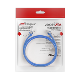 [DS-1NP6UEC0-050-B] Cable de Parcheo (Patch Cord) / UTP / Cat. 6 (24 AWG) / 0.50 Metros (1.64 Pies) / Color Azul / Ideal para PoE+ / Interior | DS-1NP6UEC0-050-B