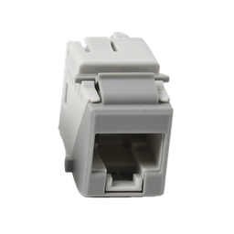 [U6-K04NS] Jack Ultramax Cat6, UTP, Tipo Keystone, Color Gris, Punch Down | U6-K04NS