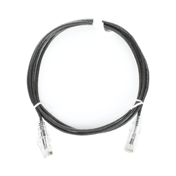 [LP-UT6-150-BK-28] Cable de Parcheo Slim UTP Cat6 - 1.5 Metros (4.92 Pies) Negro Diámetro Reducido (28 AWG) | LP-UT6-150-BK-28