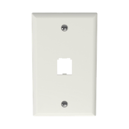 [CFP1IW] Placa de Pared Vertical Clásica, Salida Para 1 Puerto Mini-Com, Color Blanco Mate | CFP1IW