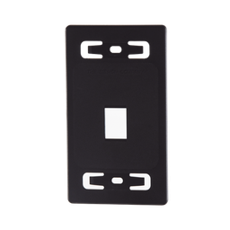 [MX-FP-S-01-01] Placa de Pared Modular MAX, de 1 Salida, Color Negro | MX-FP-S-01-01