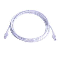 [MC6-10-02B] Patch Cord MC6 Modular Cat6 UTP, CM/LS0H, 3.05 Metros (10 Pies), Color Blanco, Versión Bulk (Sin Empaque Individual) | MC6-10-02B
