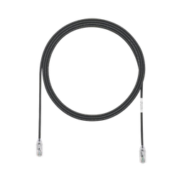 [UTP28SP10BL] Cable de Parcheo TX6, UTP Cat6, Diámetro Reducido (28AWG), Color Negro, 3.05 Metros (10 Pies) | UTP28SP10BL