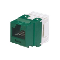 [NK688MGR] Conector Jack Estilo 110 (de Impacto), Tipo Keystone, Categoría 6, de 8 Posiciones y 8 Cables, Color Verde | NK688MGR